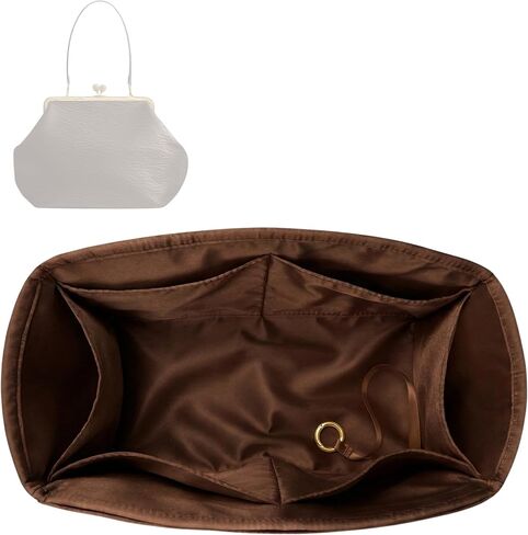 Divitize Luxe Silk Purse Organizer compatible with Coach Kisslock Mini/L Bag Insert — Handmade Perfect Fit, 1:1 Shape, +24 Colors, Premium Quality No Bulk (Mint, for Large Kisslock) in Saudi Arabia