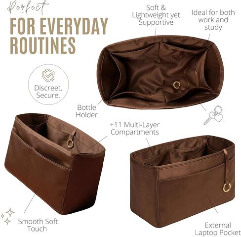 Divitize Luxe Silk Purse Organizer compatible with Coach Kisslock Mini/L Bag Insert — Handmade Perfect Fit, 1:1 Shape, +24 Colors, Premium Quality No Bulk (Mint, for Large Kisslock) in Saudi Arabia