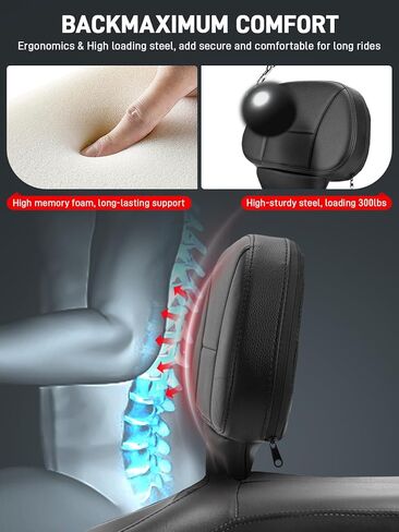 مسند ظهر للسائق، مسند ظهر للسائق قابل للتعديل، مسند ظهر للدراجة النارية مناسب لدراجة Harley Davidson Touring Road Glide Street Glide Road King Electra Glide 1997-2024 in Kuwait