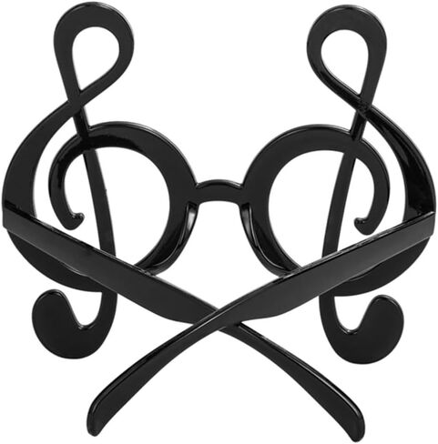 Music Notes Sunglasses Party Rave Glasses for Festival Black Creative Funny Note Glass in Saudi Arabia