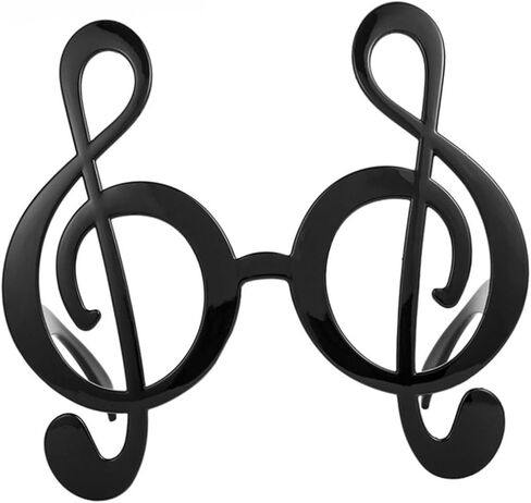 Music Notes Sunglasses Party Rave Glasses for Festival Black Creative Funny Note Glass in Saudi Arabia