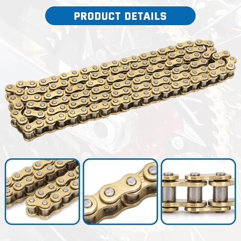 AUTOVIC Electric Dirt Bike Chain 58 Links #219SH Size for 48V Pro Electric Dirt Bikes (58 Links - Gold) in Saudi Arabia