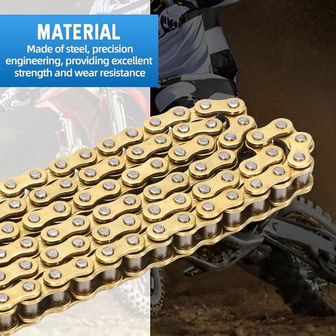 AUTOVIC Electric Dirt Bike Chain 58 Links #219SH Size for 48V Pro Electric Dirt Bikes (58 Links - Gold) in Saudi Arabia