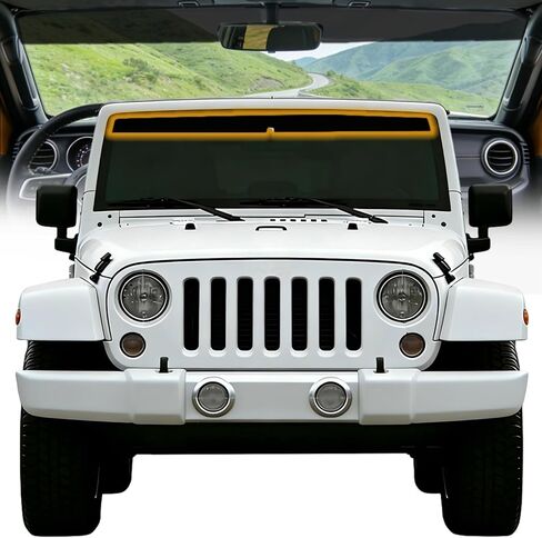 شريط شمسي للزجاج الأمامي من AUTOTEK لسيارة جيب رانجلر 2007-2017 ببابين و4 أبواب JK، شريط تظليل نافذة سهل التركيب بطبقتين، ملصقات تظليل نافذة مضادة للوهج والأشعة فوق البنفسجية لرانجلر غير محدود in Kuwait