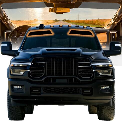 AUTOTEK Precut Sun Strip Tint لـ 2025-2026 RAM 2500/3500 Crew Cab، واقي شمسي مضاد للوهج للأشعة فوق البنفسجية لمحركات الأقراص الطويلة، طبقة تظليل نافذة ثنائية الطبقات للزجاج الأمامي للشاحنة، سهل التركيب in Kuwait