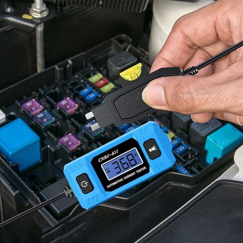 جهاز اختبار الصمامات والتتابع، جهاز اختبار أخطاء دائرة السيارات 12 فولت/24 فولت مع اختبار تيار عالي الدقة وشاشة LCD بإضاءة خلفية زرقاء، مكتشف قصير/مفتوح مع ضوء LED أمامي للسيارة والتشخيص الكهربائي للشاحنة in Kuwait