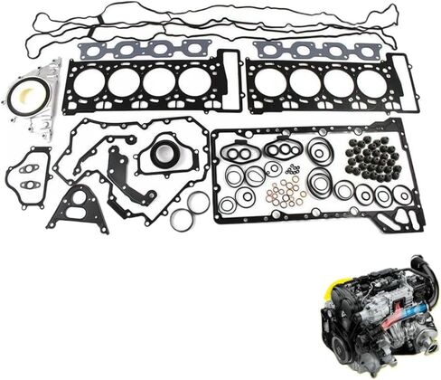 أجزاء المحرك إصلاح مجموعة حشية الرأس 4.4 L T V8 GAS N63B44 متوافق مع X5 X6 550i 750Li F10 F02 F07 E70 E71 4.4T 4.4L N63 14 18 in Kuwait
