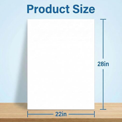 Rosmonde 25 Pack Poster Boards, Large 22"x28" White Poster Board Sheets, Extra Thick Presentation Poster Boards, Blank Graphic Display Vision Boards, DIY Signs, Crafts, Bulk Posterboards for All Uses in Kuwait