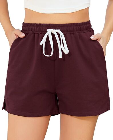 Vlazom Women's Casual Shorts High Waisted Elastic Comfy Sweat Athletic Bottoms for Summer Spring Beach Vacation S-XXL in Saudi Arabia