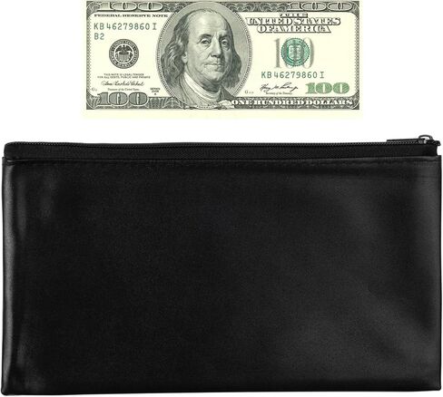 حقيبة النقود، وحقيبة النقود بسحاب، وحقائب البنك، ومحفظة النقود، وحقيبة تخزين العملات المعدنية لإيصالات مستحضرات التجميل، باللون الأسود in Kuwait