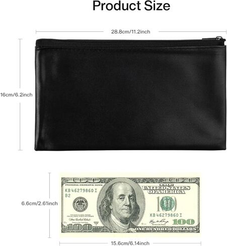 حقيبة النقود، وحقيبة النقود بسحاب، وحقائب البنك، ومحفظة النقود، وحقيبة تخزين العملات المعدنية لإيصالات مستحضرات التجميل، باللون الأسود in Kuwait