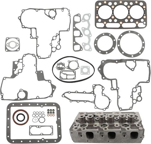 waltyotur Complete Cylinder Head 1552103040 Replacement for Kubota D1402 KH91 L2550DT L2550F with Gaksets Set 1552103044 in Saudi Arabia