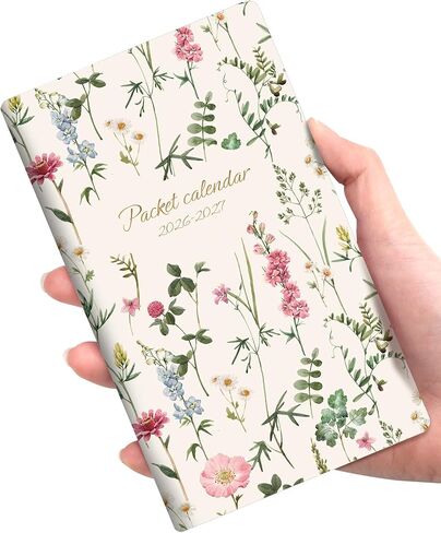 SUNEE Pocket Calendar May 2026 to June 2028 - Two Year Monthly Planner Small Calendar 3.5" x 6" Organizer for Daily & Yearly Schedule - Compact Agenda Notebook for School, Work, Women, Colorful Floral in Saudi Arabia