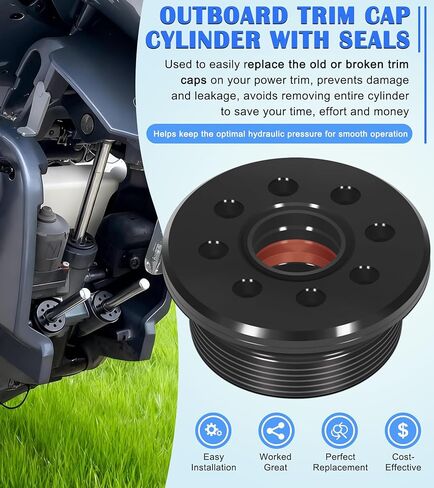Screw End with Seals Tilt and Trim Fits for 115-250HP Honda/Suzuki/Yamaha 2 & 4 Stroke Engines, 64E-43821-01-00 FSM023 48630-96J00 Outboard Power Trim Cap Cylinder End Screw with Seal & O-Ring in Saudi Arabia