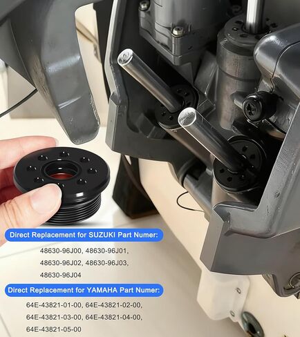 Screw End with Seals Tilt and Trim Fits for 115-250HP Honda/Suzuki/Yamaha 2 & 4 Stroke Engines, 64E-43821-01-00 FSM023 48630-96J00 Outboard Power Trim Cap Cylinder End Screw with Seal & O-Ring in Saudi Arabia