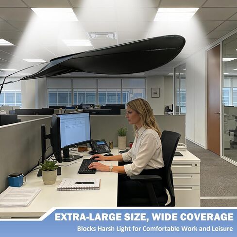 Large Office Cubicle Shade, Desk Shade for Cubicle to Block Light, Adjustable Desk Umbrella for Computer Monitor Glare Reduction – Blocks Overhead Light & AC Airflow Cubicles Accessories in Kuwait