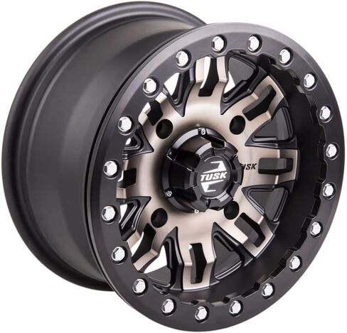 عجلة TuSK 4/156 Teton Beadlock 14x7 5.0 + 2.0 دخان/أسود لبولاريس سبورتسمان XP 1000 S 2020-2025 in Saudi Arabia