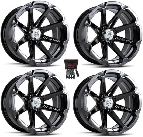 MSA M12 Diesel UTV Wheels/Rims Black 15" Can-Am Maverick X3 / Honda Pioneer 1000 in Saudi Arabia