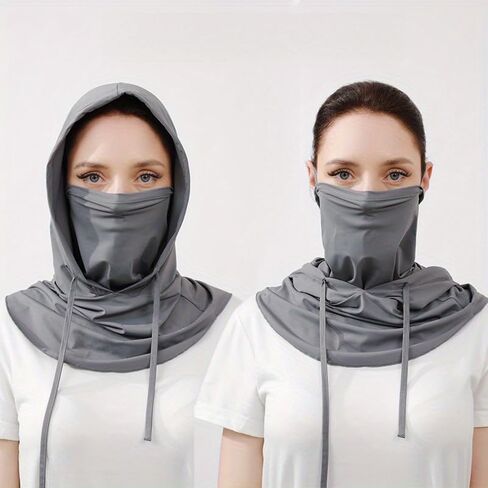 Breathable Full Face Cover for Men Women, Lightweight Polyester Protective Face Mask for Cycling Motorcycle Running, Unisex Wind Dust One Color in Saudi Arabia