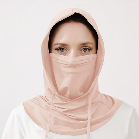 Breathable Full Face Cover for Men Women, Lightweight Polyester Protective Face Mask for Cycling Motorcycle Running, Unisex Wind Dust One Color in Saudi Arabia