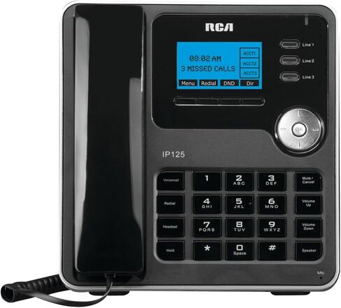 RCA RCA-IP125 3-Line HD Voice Full Duplex IP Phone with PoE in Saudi Arabia