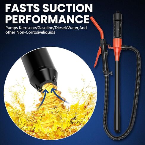 مضخة نقل الوقود المحمولة التي تعمل بالبطارية - 2.4 جرام في الدقيقة محمولة مع تدفق قابل للتعديل للغاز والديزل والكيروسين والماء in Kuwait