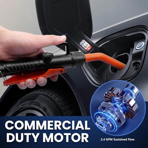 مضخة نقل الوقود المحمولة التي تعمل بالبطارية - 2.4 جرام في الدقيقة محمولة مع تدفق قابل للتعديل للغاز والديزل والكيروسين والماء in Kuwait