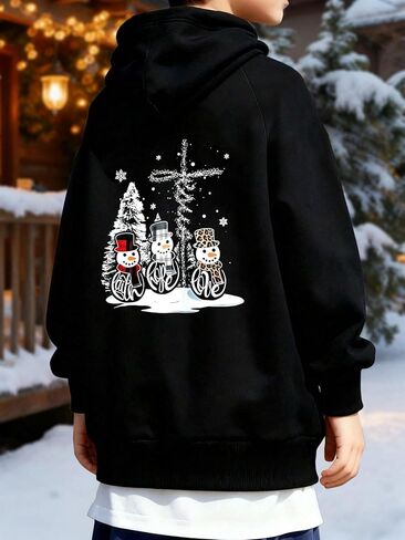 1-Piece Boys' & Teen Boys' High-Street Trendy Cool Back Print Versatile Autumn & Winter Fleece Jacket in Saudi Arabia