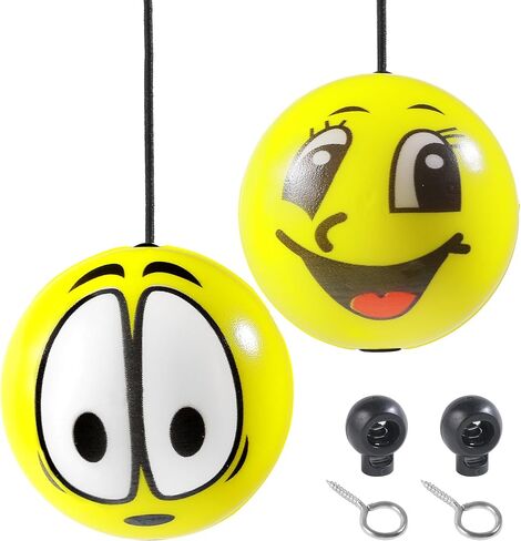 2PCS Garage Parking Aid,Car Accessories,Funny auto Assist Balls with Screw Hooks and Cord Locks,Car Gadgets,Help You to Target The Perfect Parking Spot of The Garage Quickly (Tennis Ball) in Saudi Arabia