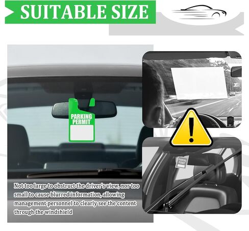 50PCS Parking Passes Hanging for Car,3"x5" Car Parking Permit Hang Tag with Hanger Loop & Write-on Panel,Reusable Temporary Parkings Placards for Cars Rear View Mirror in Saudi Arabia