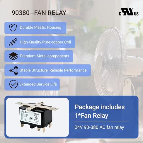 90380 مرحل مروحة التبديل للخدمة الشاقة، مرحلات التبديل للأغراض العامة، جهات الاتصال المفتوحة/المغلقة عادة، مناسبة لـ Havc، المكونات الكهربائية، تعمل بملف 24 فولت، 50/60 هرتز in Kuwait