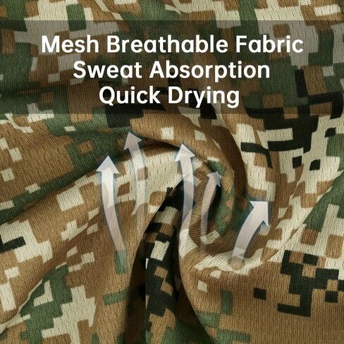 3PCS Camouflage Skull Beanie Unisex Quick-Dry Breathable Mesh Cap Lightweight Multi-Color Headwrap for Hiking Fishing Cycling in Saudi Arabia