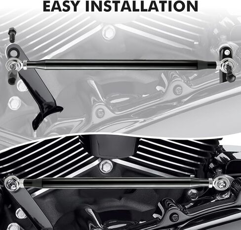 رابط ناقل الحركة باللون الأسود، رابط ناقل الحركة للدراجات النارية متوافق مع Harley Davidson Street Glide Electra Glide Tri Glide Road King 1986-2026 (أسود لامع) in Kuwait