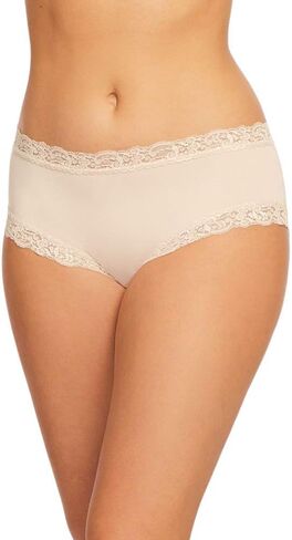 Fleur't Women's Iconic Lace High Waist Boyshort Panty 305 S Champagne in Saudi Arabia