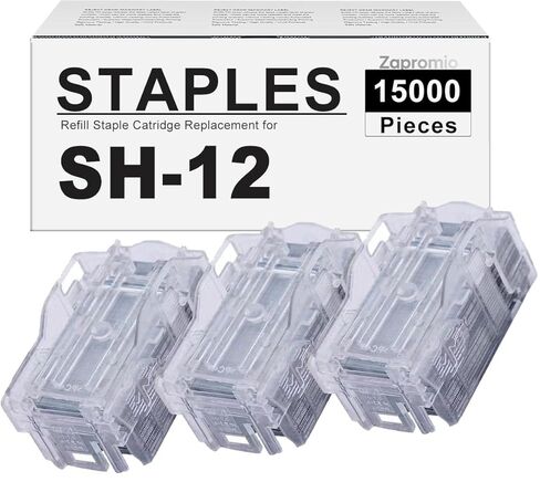 3-Pack SH-12 Staple Cartridge Compatible with Kyocera SH12 SH-12 1903NB0UN0 Staples Cartridges Refills for DF7110, DF790, DF790C, DF791, 3551ci 5550ci Printers (3 Cartridges X 5,000 Staples Each) in Kuwait