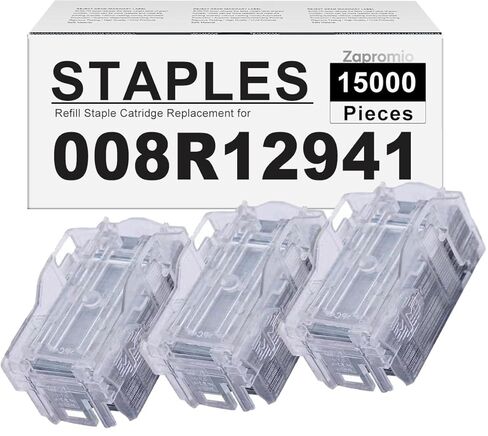 3 عبوات متوافقة مع خراطيش دبابيس المكدس 008R12941، 8R12941 من Xerox لـ Phaser 7760 WorkCentre 7500 7800 Series دباسة الطابعة EH-C591XA (3 خراطيش × 5000 دبوس لكل منها) in Kuwait