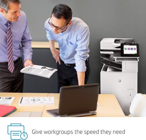 HP LaserJet Enterprise Flow MFP M636z Monochrome All-in-One Printer with Built-in Ethernet, 2-Sided Printing, high-Capacity Input Feeder, Wheeled Stand & 3-bin Stapler/Stacker (7PT01A) in Saudi Arabia