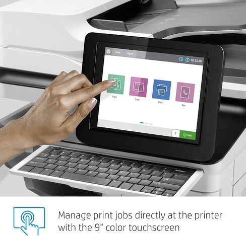 HP LaserJet Enterprise Flow MFP M636z Monochrome All-in-One Printer with Built-in Ethernet, 2-Sided Printing, high-Capacity Input Feeder, Wheeled Stand & 3-bin Stapler/Stacker (7PT01A) in Saudi Arabia