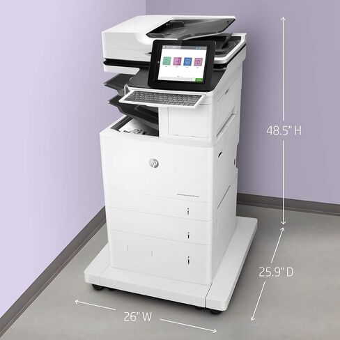 HP LaserJet Enterprise Flow MFP M636z Monochrome All-in-One Printer with Built-in Ethernet, 2-Sided Printing, high-Capacity Input Feeder, Wheeled Stand & 3-bin Stapler/Stacker (7PT01A) in Saudi Arabia
