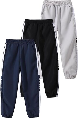 3 Pack Boys Pants Lightweight Sweatpants Fashion Athletic Elastic Waist Track Pants Casual Jogger Sweat Pants in Saudi Arabia
