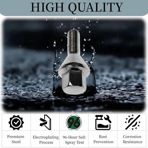 مجموعة مسامير العروة M12x1.25 متوافقة مع Je-ep Compass Cherokee Renegade، مسمار صواميل العروة لسيارة Fiat 500 Dodge Dart Chrysler 200، استبدال مسامير عجلة الساق 28 مم OE 611-005 6511051AA in Kuwait