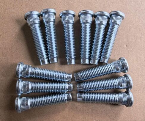 12PCS M14*2.0 Serrated Wheel Studs 610-542 15.9mm Knurl 61.5mm Length Replacement for 2009-2014 Ford F-150, 07-14 Expedition Lincoln Navigator Front in Saudi Arabia