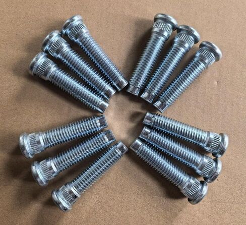 12PCS M14*2.0 Serrated Wheel Studs 610-542 15.9mm Knurl 61.5mm Length Replacement for 2009-2014 Ford F-150, 07-14 Expedition Lincoln Navigator Front in Saudi Arabia