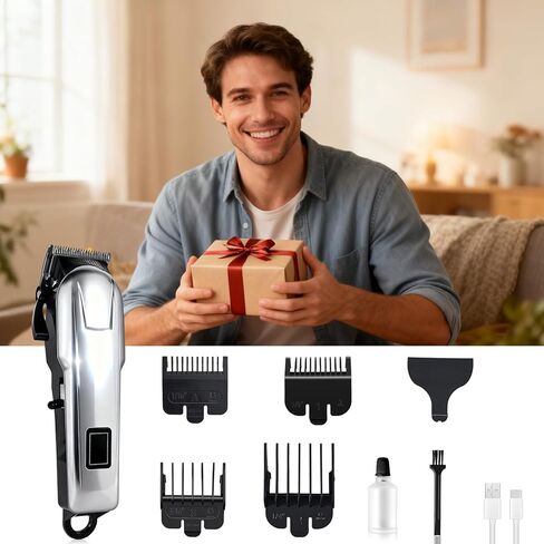 4 Pack Hair Clippers for Men Cordless Clippers for Hair Cutting Rechargeable Beard Hair Trimmer LED Display in Kuwait