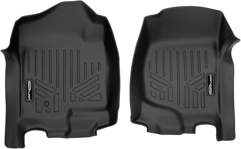 مجموعة سجادات أرضية MAXLINER للصف الأول باللون الأسود متوافقة مع 2007-2013 Silverado/Sierra 1500-2007-14 2500/3500 HD Crew أو الكابينة الممتدة in Kuwait