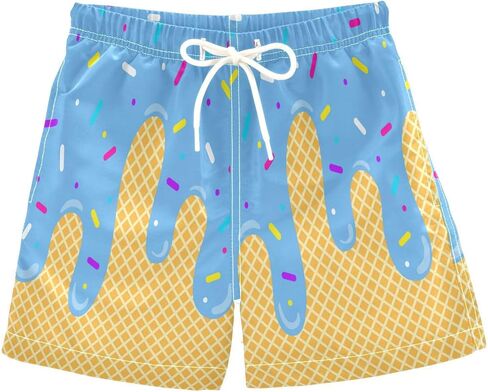 الآيس كريم السراويل الفتيان الصيف لطيف Preppy الآيس كريم بالتنقيط البيسبول السراويل الرباط مرونة الخصر النشطة المسار السراويل القصيرة in Kuwait