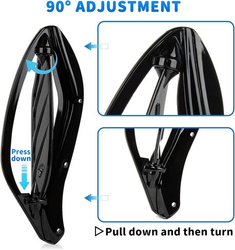 psler Adjustable Air Deflector, Side Wing Deflectors Fairing Air Deflector for Touring Street Glide, Electra Glide, Trike, Ultra Classic, CVO 1996-2013, Black in Saudi Arabia