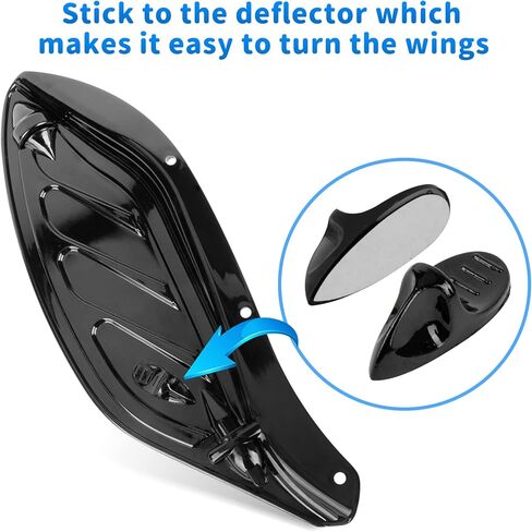 psler Adjustable Air Deflector, Side Wing Deflectors Fairing Air Deflector for Touring Street Glide, Electra Glide, Trike, Ultra Classic, CVO 1996-2013, Black in Saudi Arabia