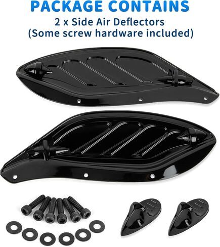 psler Adjustable Air Deflector, Side Wing Deflectors Fairing Air Deflector for Touring Street Glide, Electra Glide, Trike, Ultra Classic, CVO 1996-2013, Black in Saudi Arabia