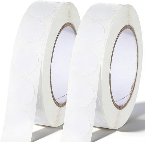 cobee 2000 Pcs White Round Stickers, 1/2 Inch Circle Dot Stickers Price Tags, Coding Label Waterproof Small Round Sticker for Office Shop Home Classroom Marking in Saudi Arabia